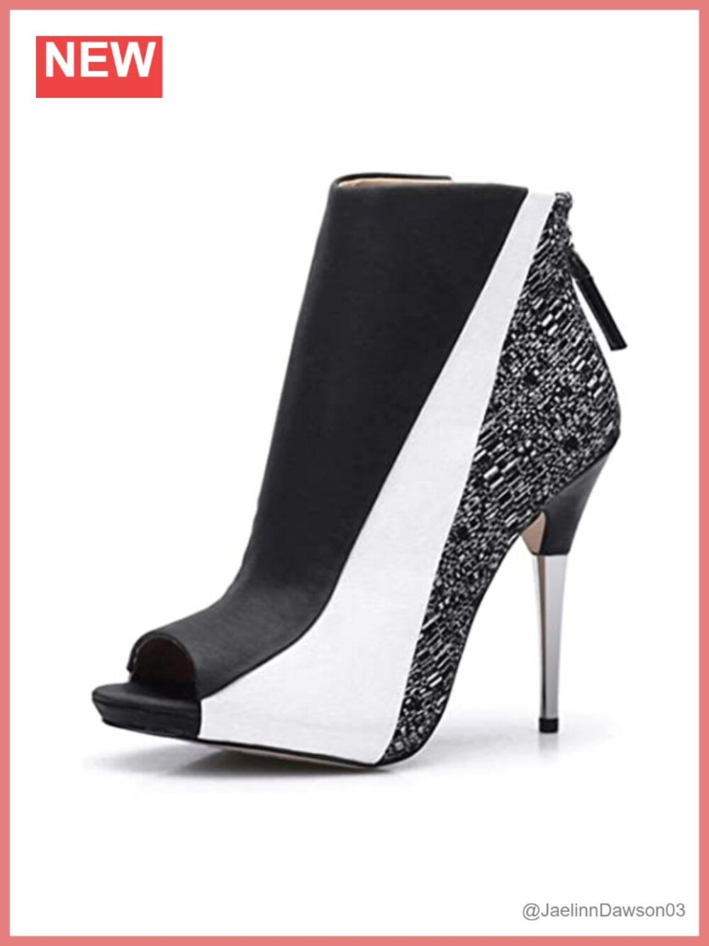 Peep Toe Stiletto Ankle Booties Heels for Women Party Wedding PU
